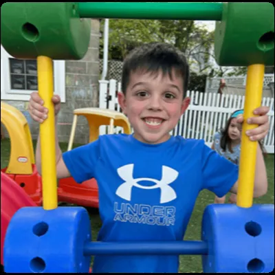 Smiling boy on the playground